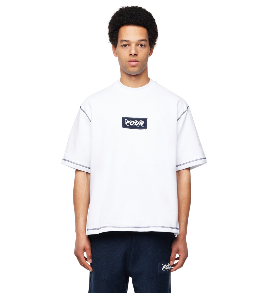 Circles Inside Out T-shirt White/ Marine Blue