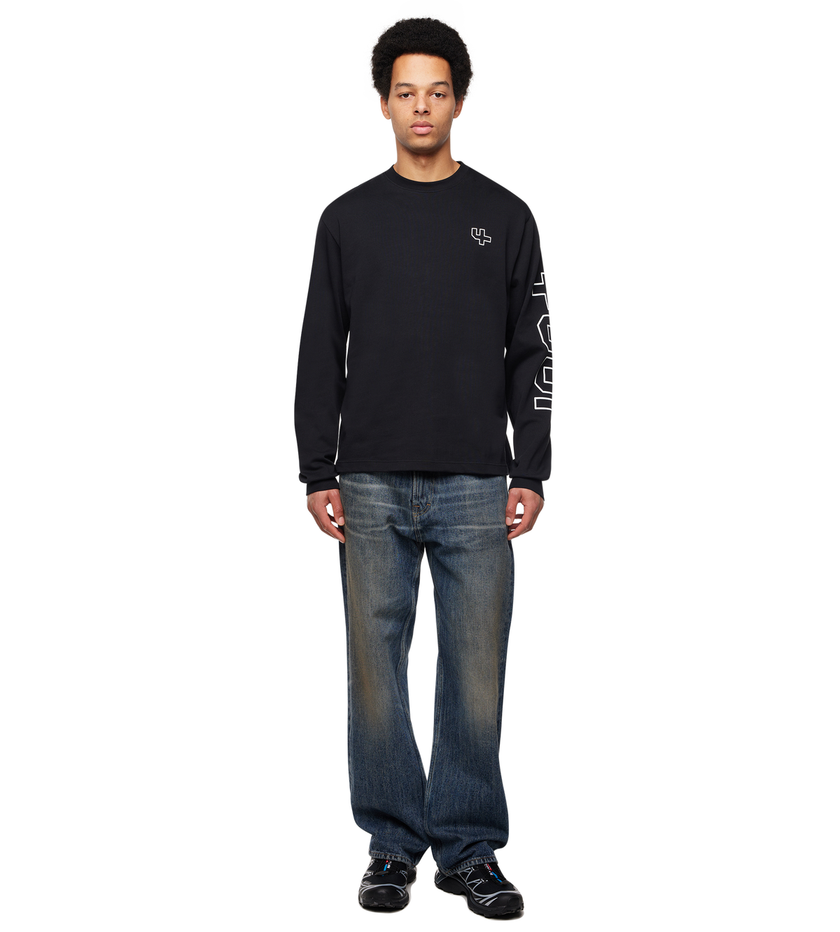 Outline Logo Longsleeve Black
