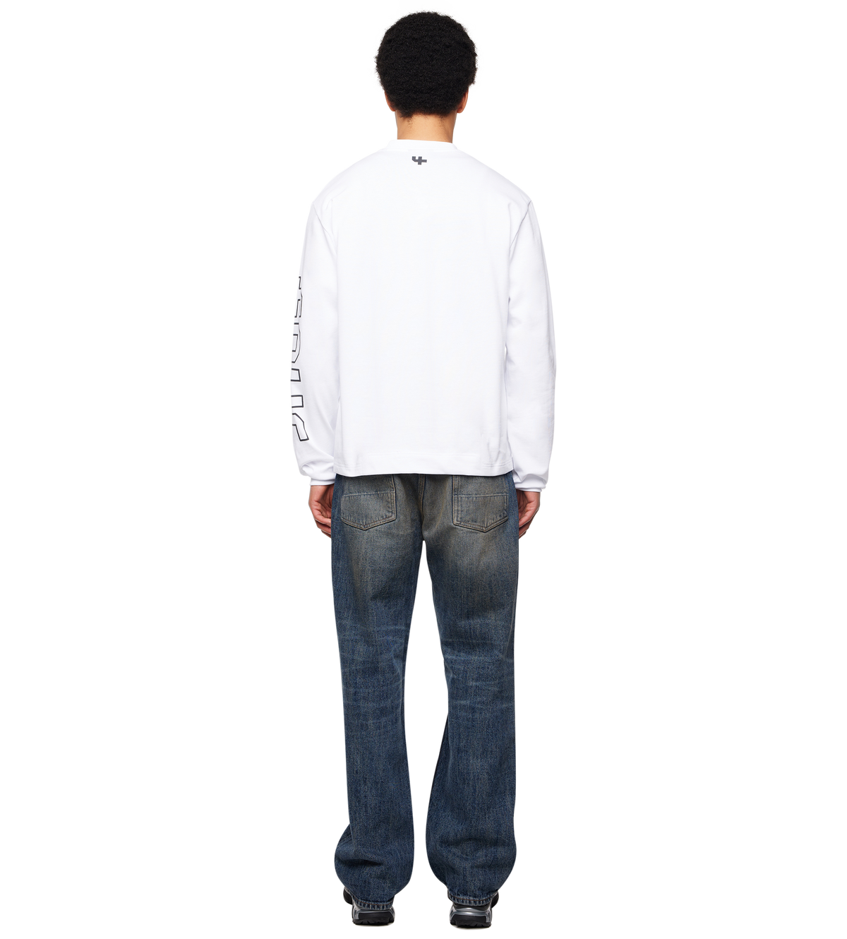 Outline Logo Longsleeve White