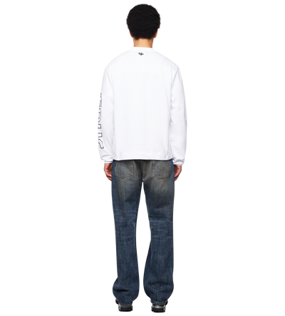 Outline Logo Longsleeve White