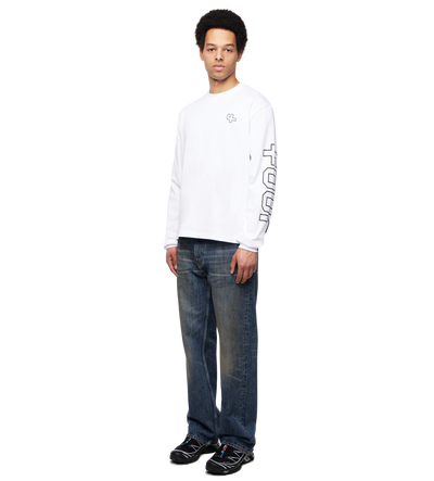 Outline Logo Longsleeve White