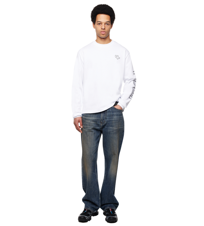 Outline Logo Longsleeve White