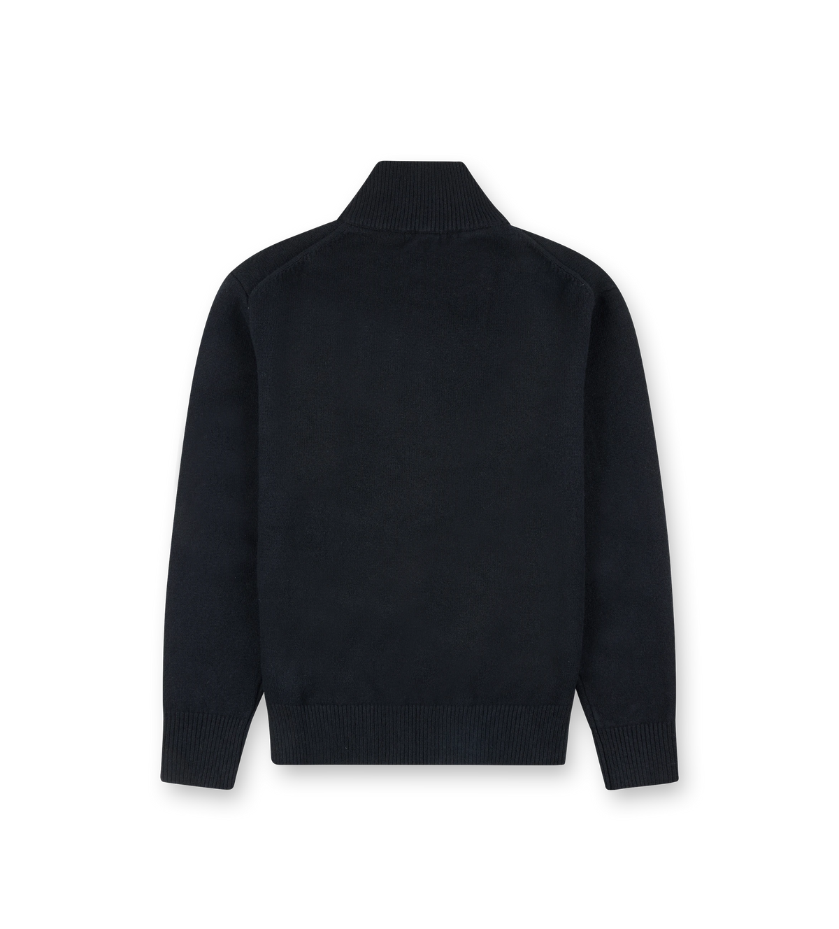 Knitted Zip Up Black/ Dark Grey
