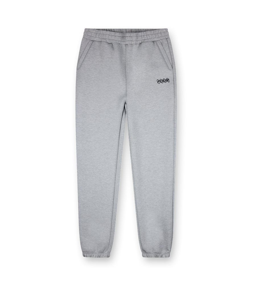 Circles Scuba Cuffed Sweatpants Grey Melange