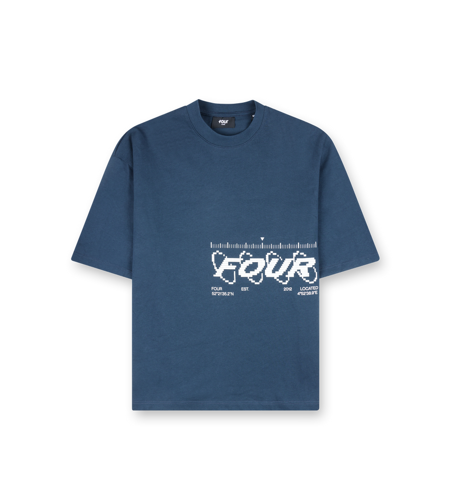 Map Logo Boxy T-Shirt Navy