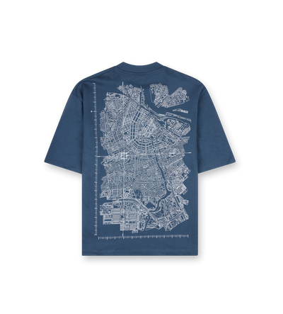 Map Logo Boxy T-Shirt Navy