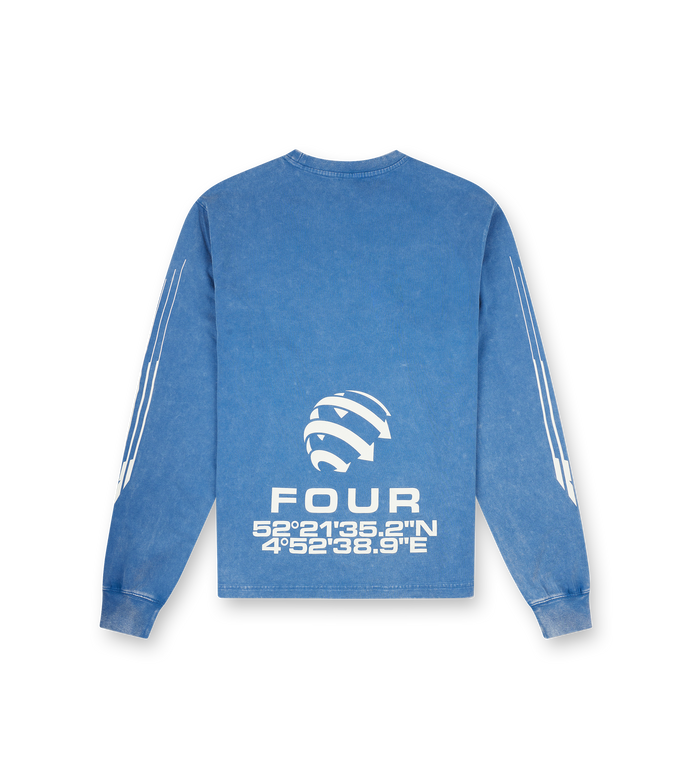 Arrow Logo Boxy Longsleeve Washed Blue