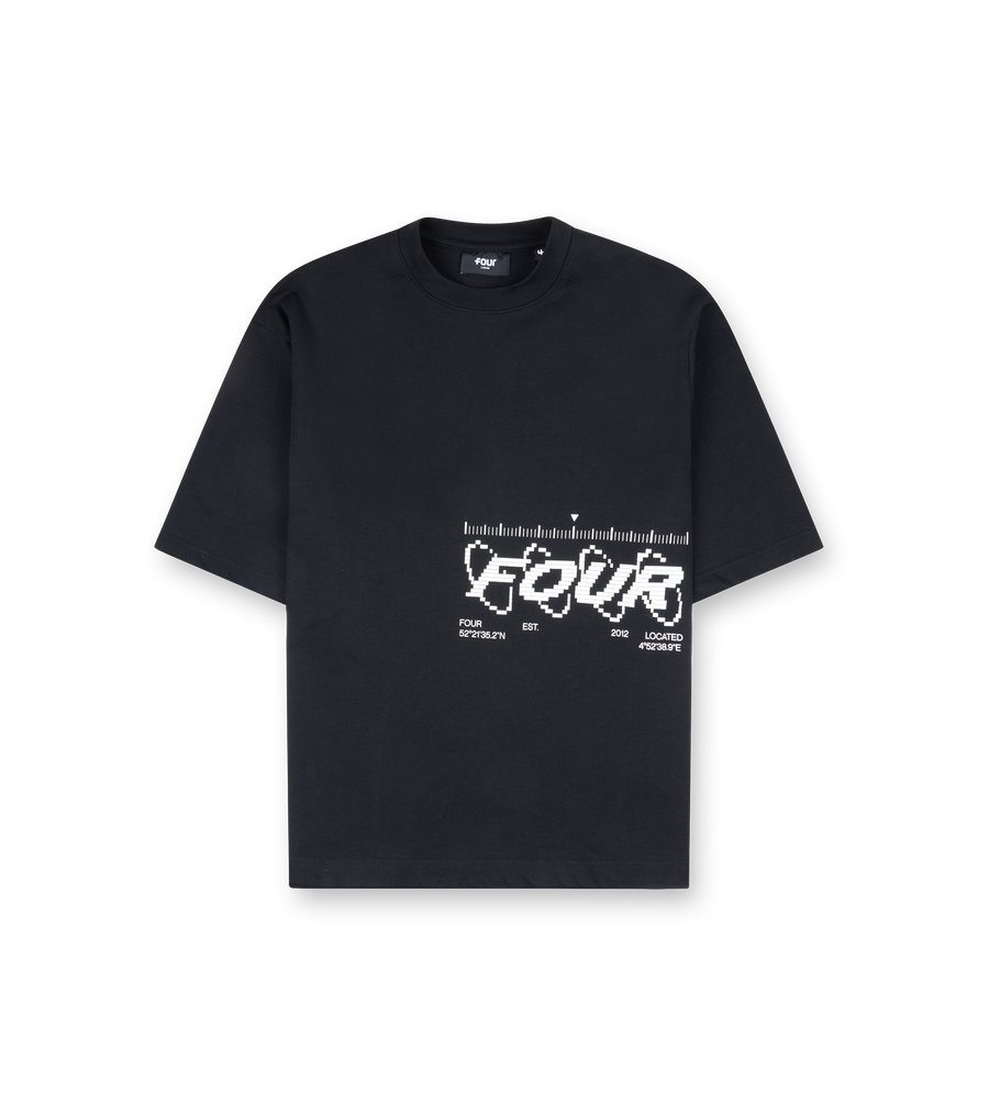 Map Logo Boxy T-Shirt Black