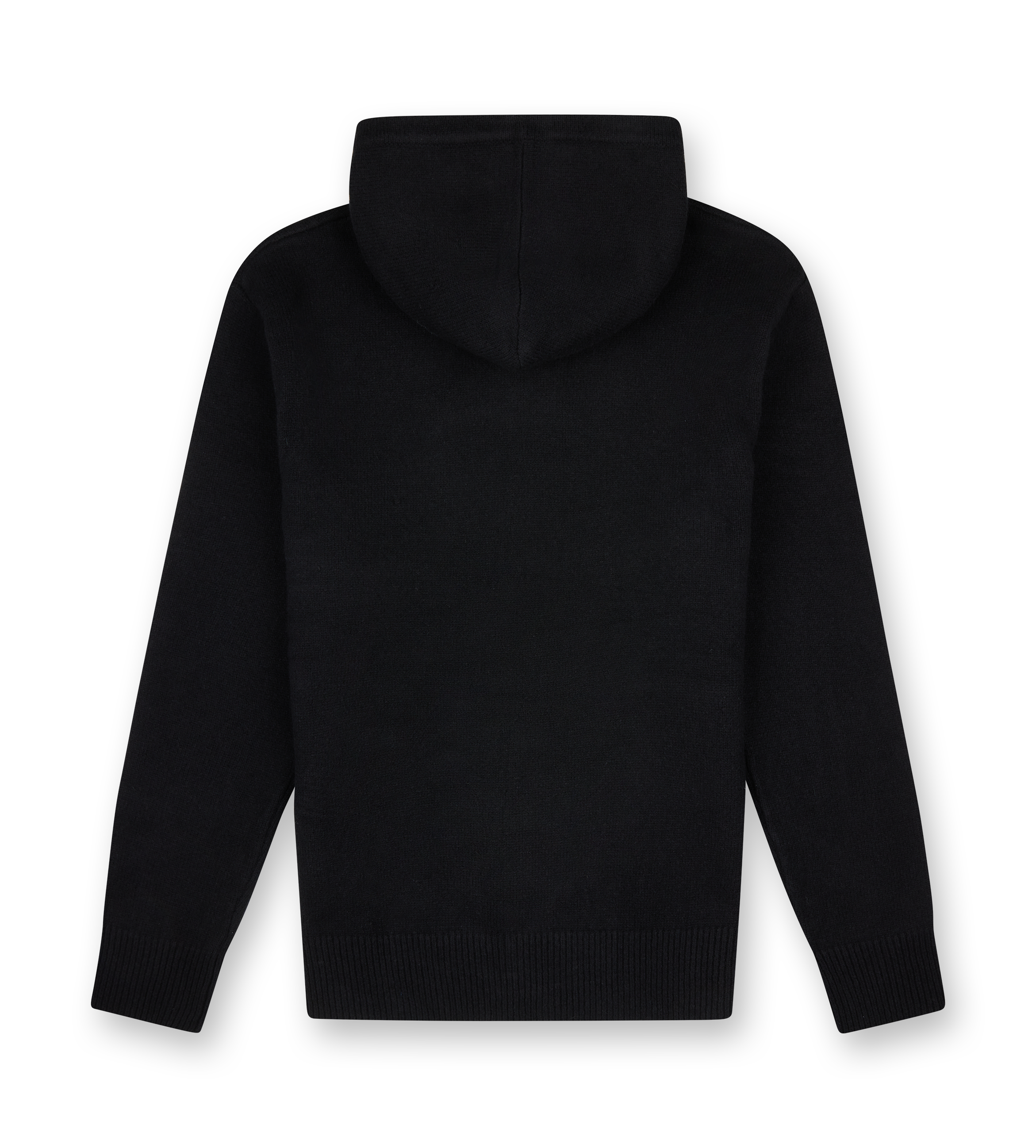 Knitted black hoodie shop