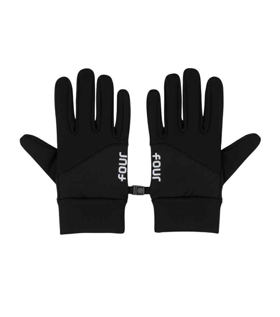 Logo Reflective Gloves Black