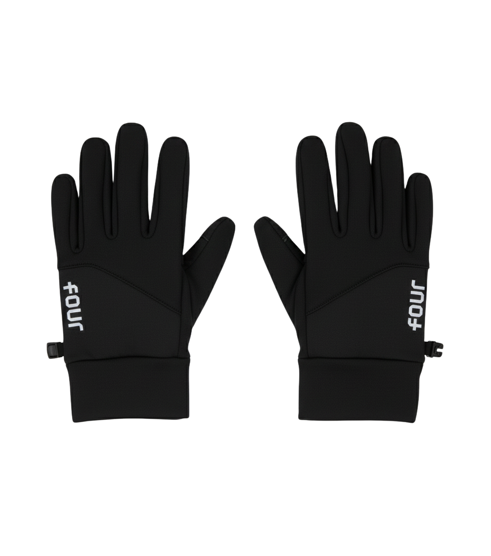 Logo Reflective Gloves Black