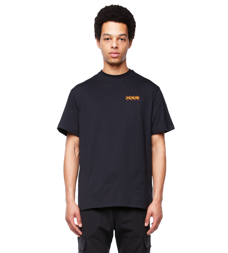 Circles Logo T-shirt Black/Orange