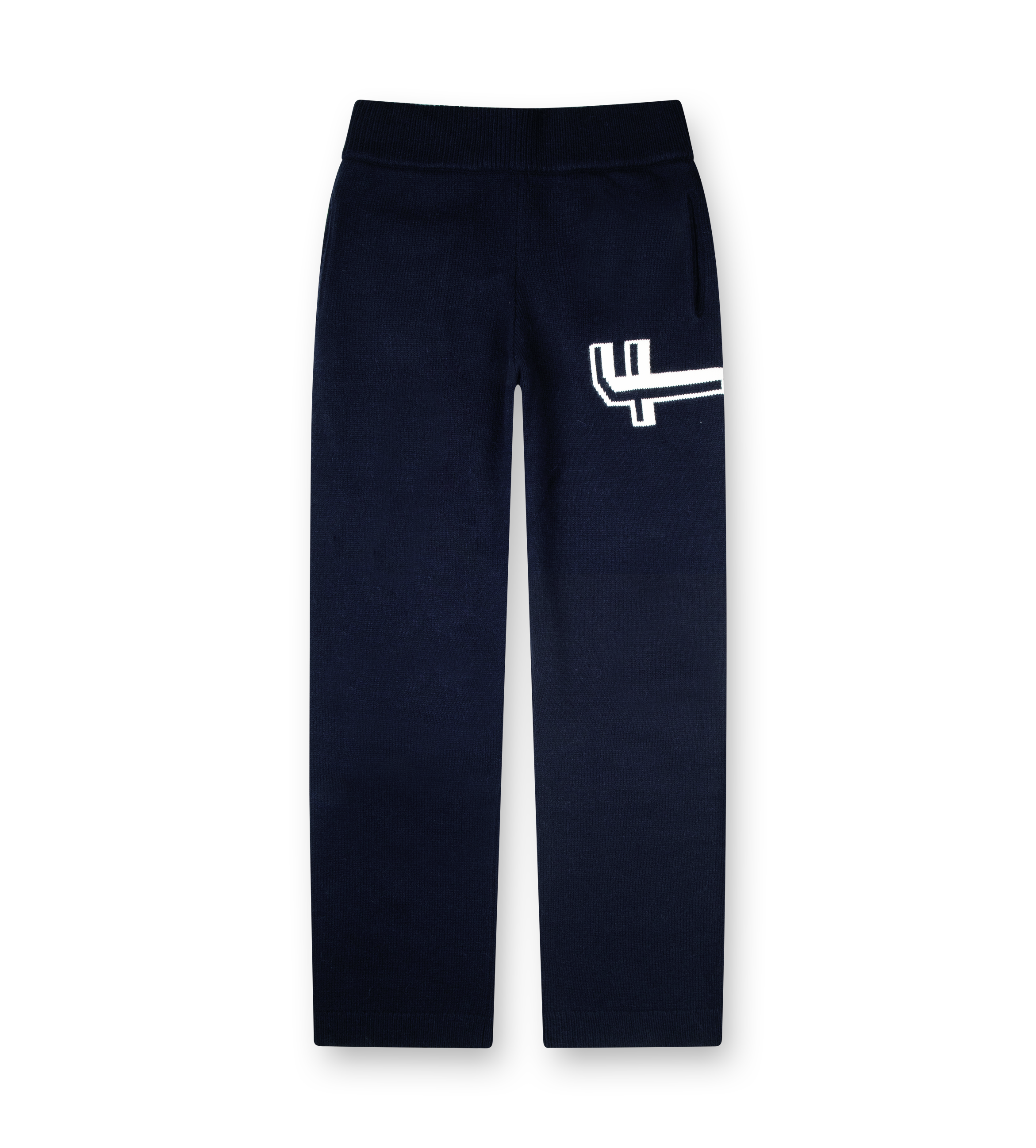 Knitted Pants Marine Blue/ White