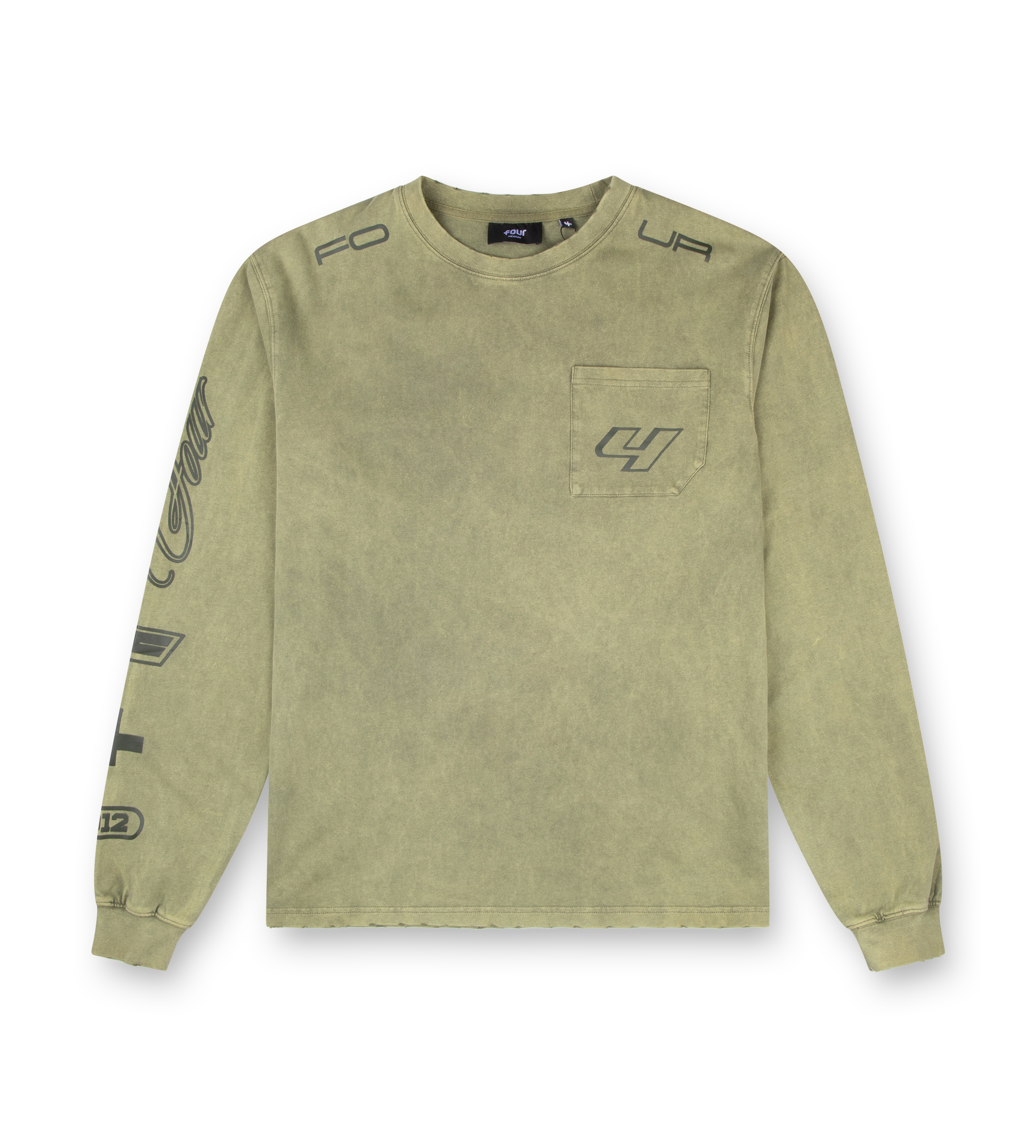 Race Comp Longsleeve T-Shirt Washed Moss Green