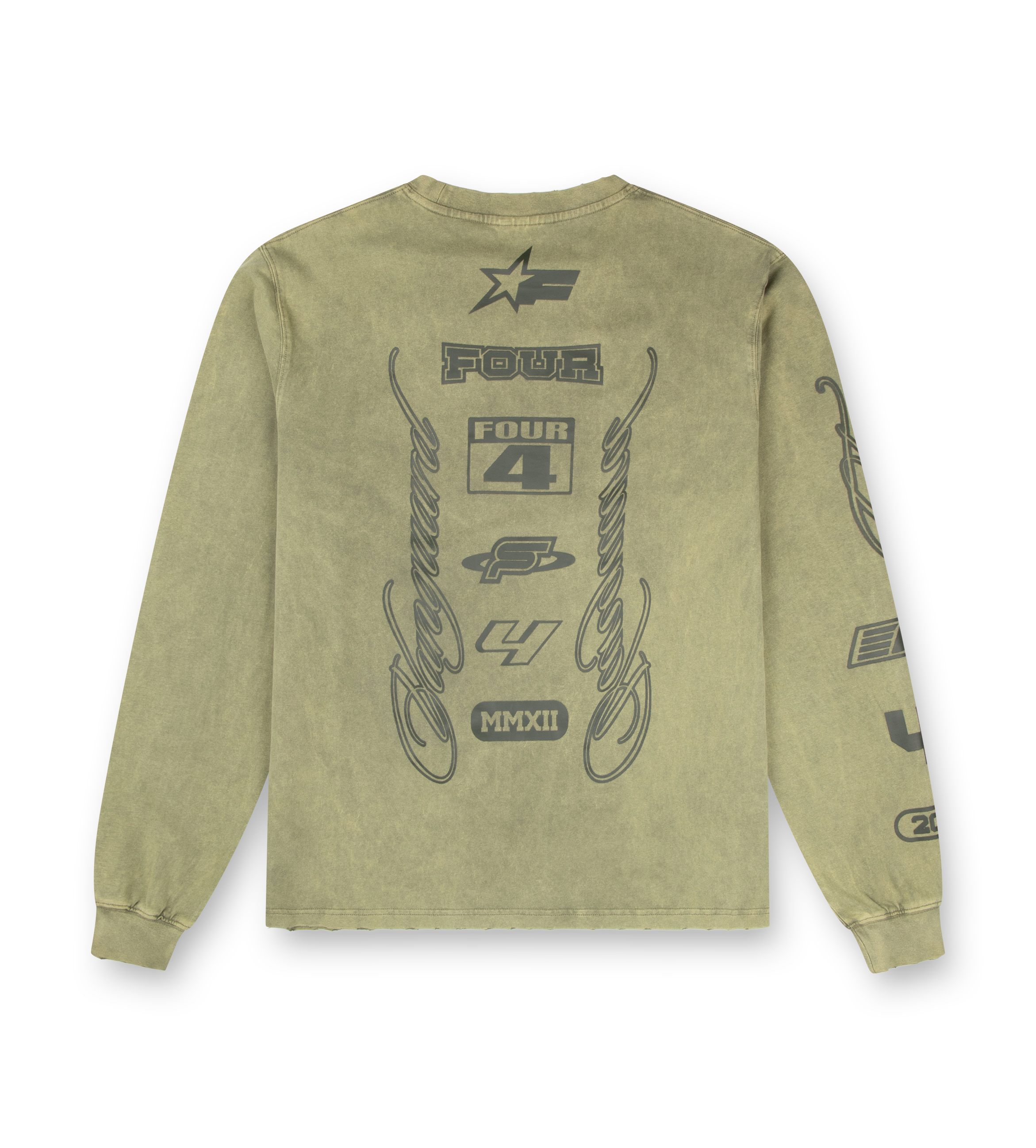 Race Comp Longsleeve T-Shirt Washed Moss Green
