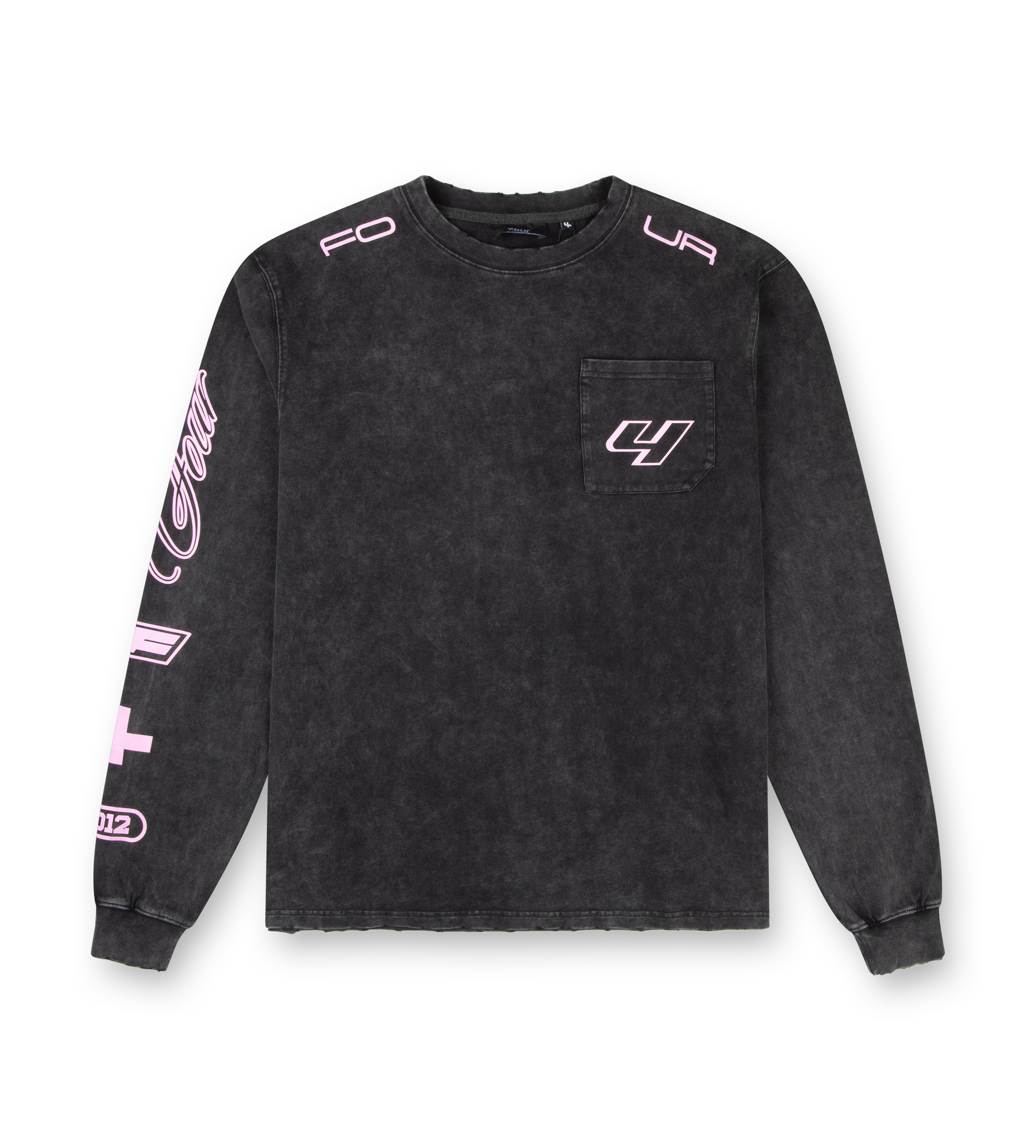 Race Comp Longsleeve T-Shirt Washed Black/ Pink