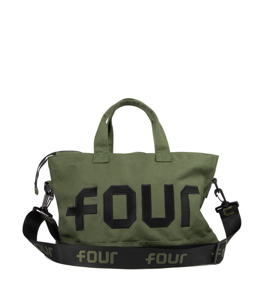 Logo Embroidery Shopper Small Army Green