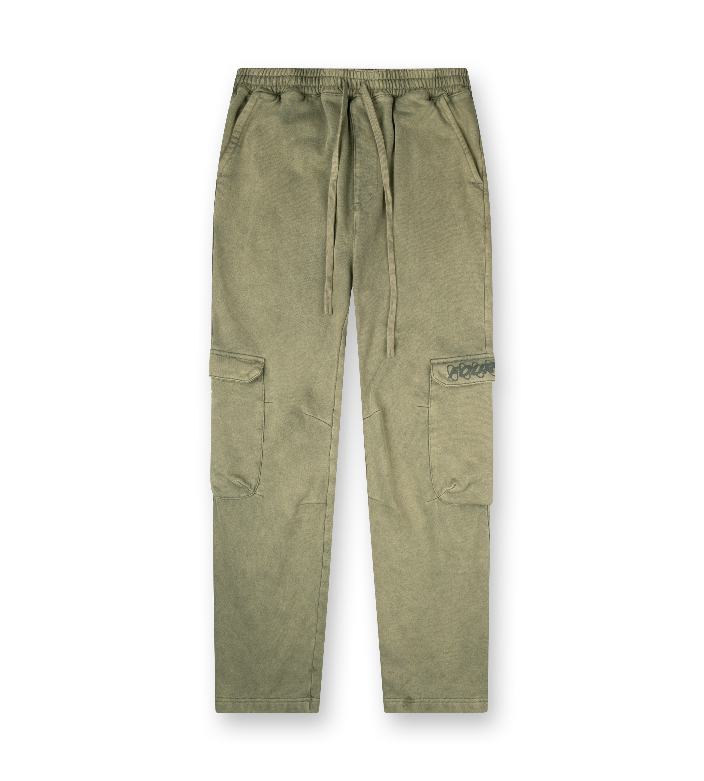 Circles Cargo Sweatpants Washed Moss Green