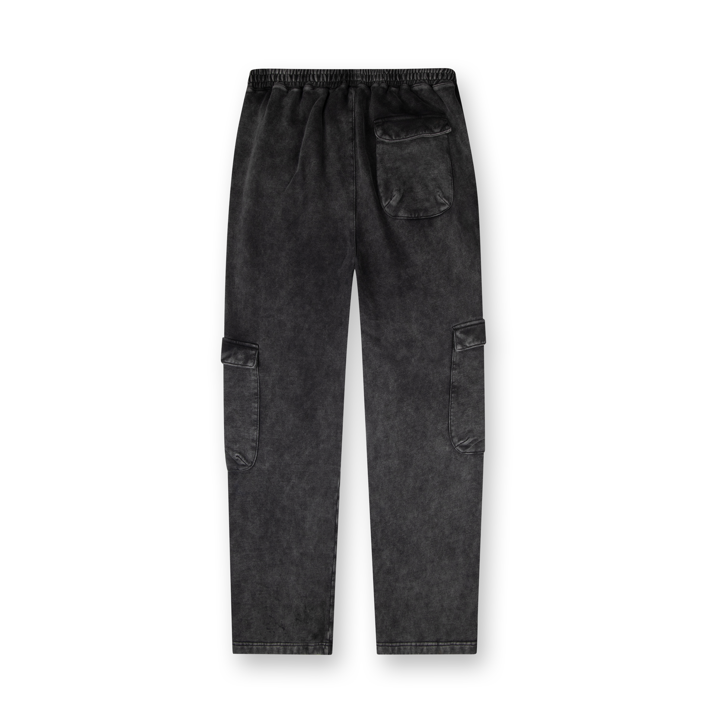Circles Cargo Sweatpants Washed Black