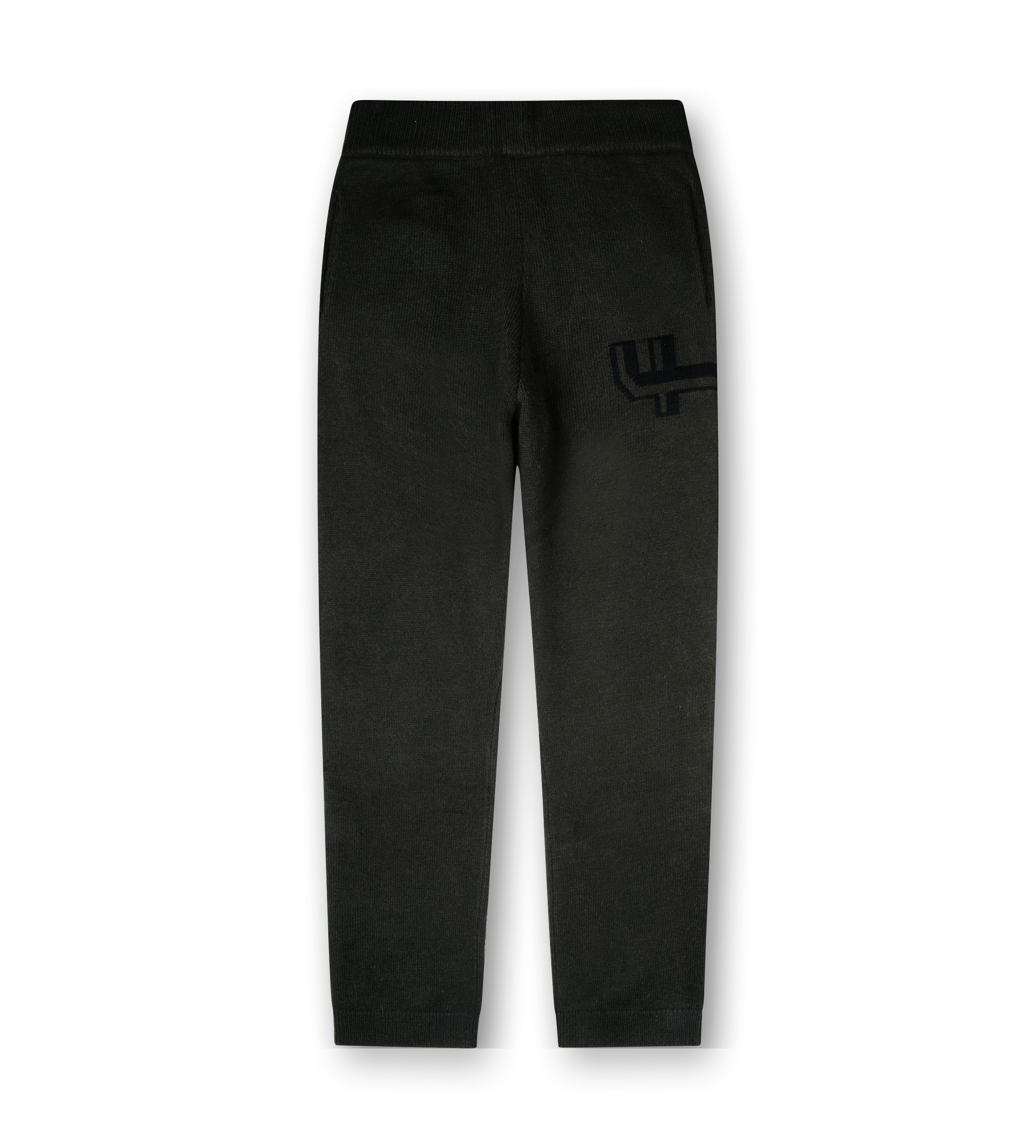 Knitted Pants Dark Green/ Black