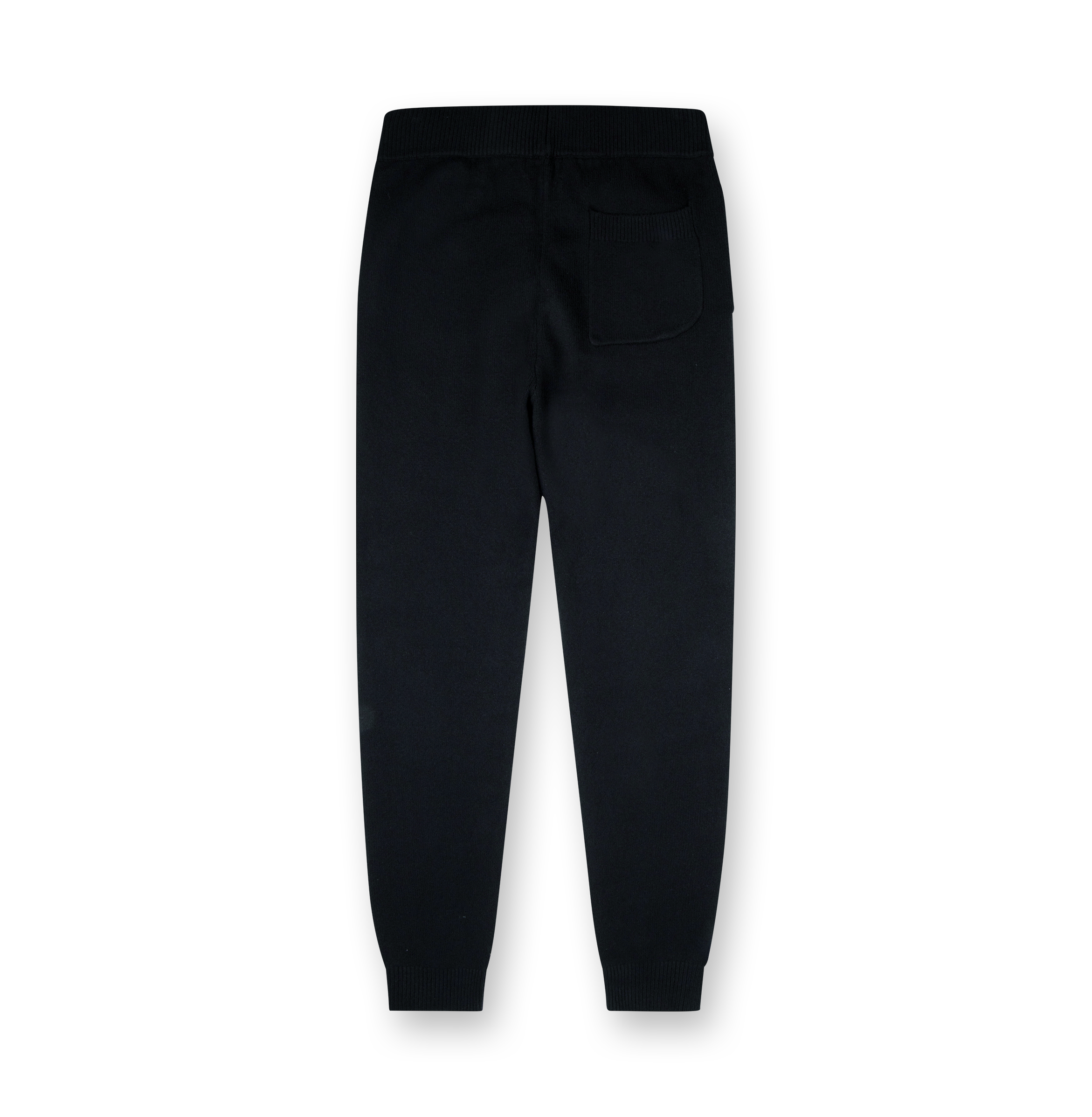 Knitted Pants Cuffed Black/ Dark Grey