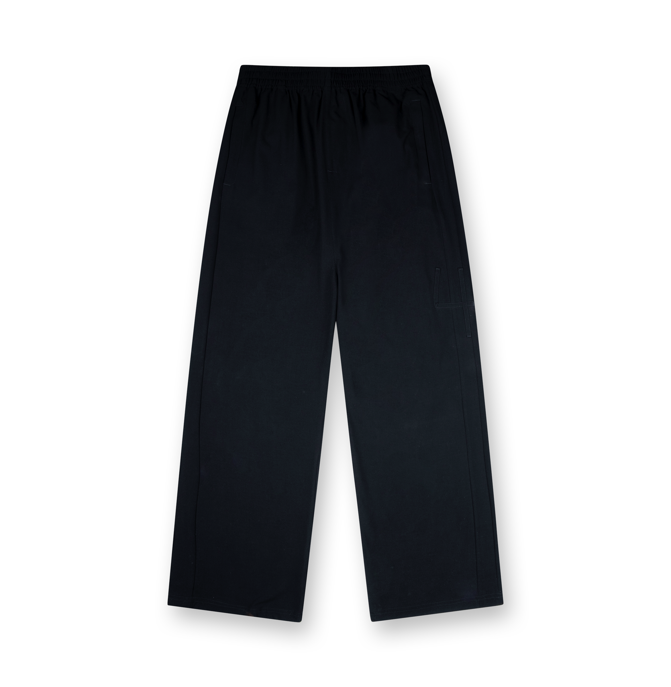 Logo Wool Pants Black