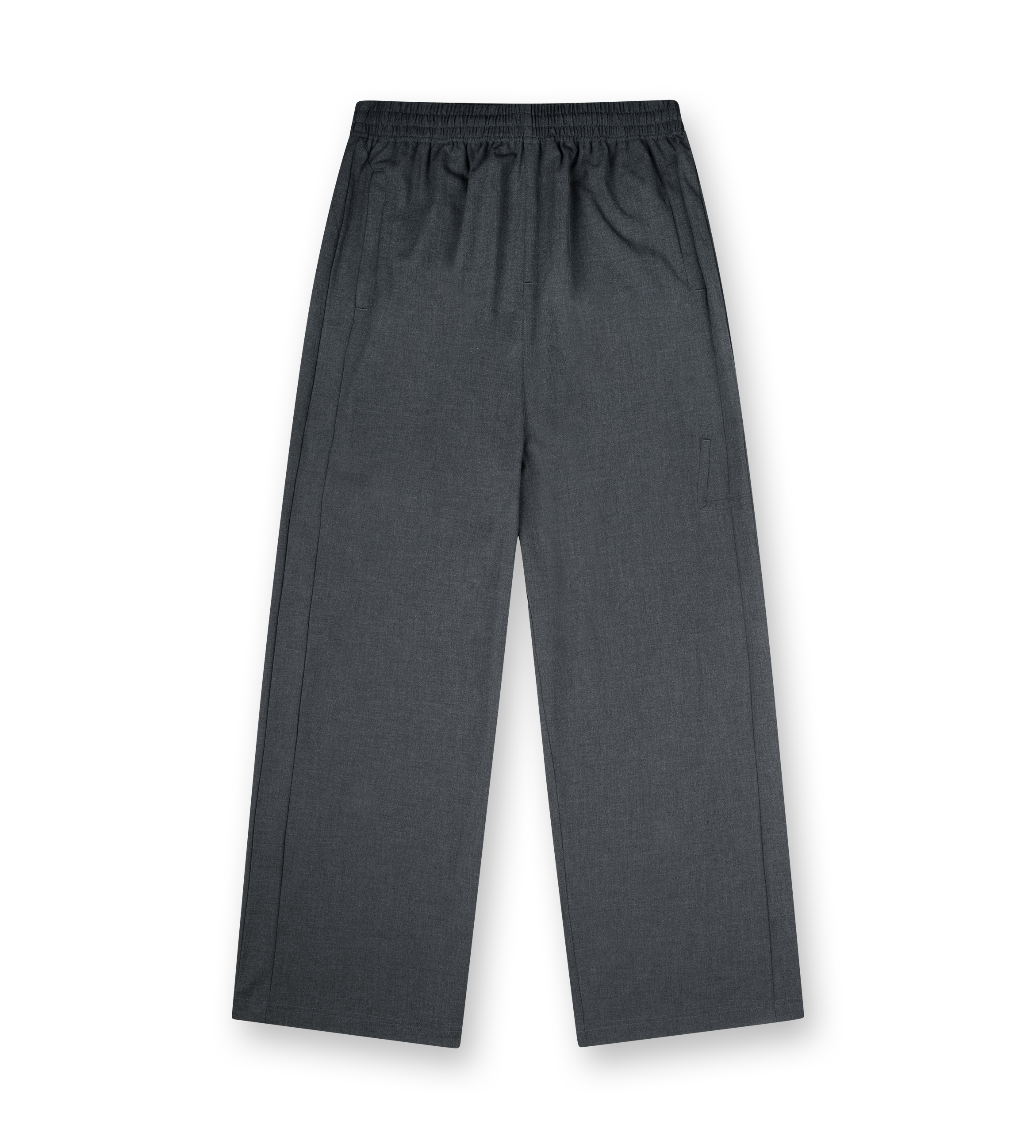 Logo Wool Pants Dark Grey