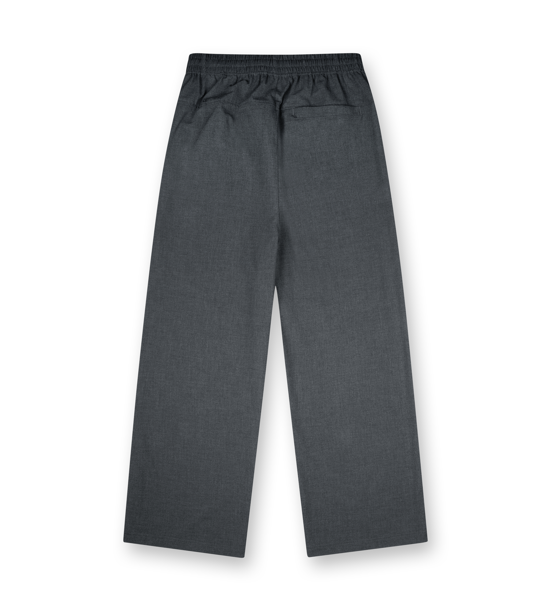 Logo Wool Pants Dark Grey