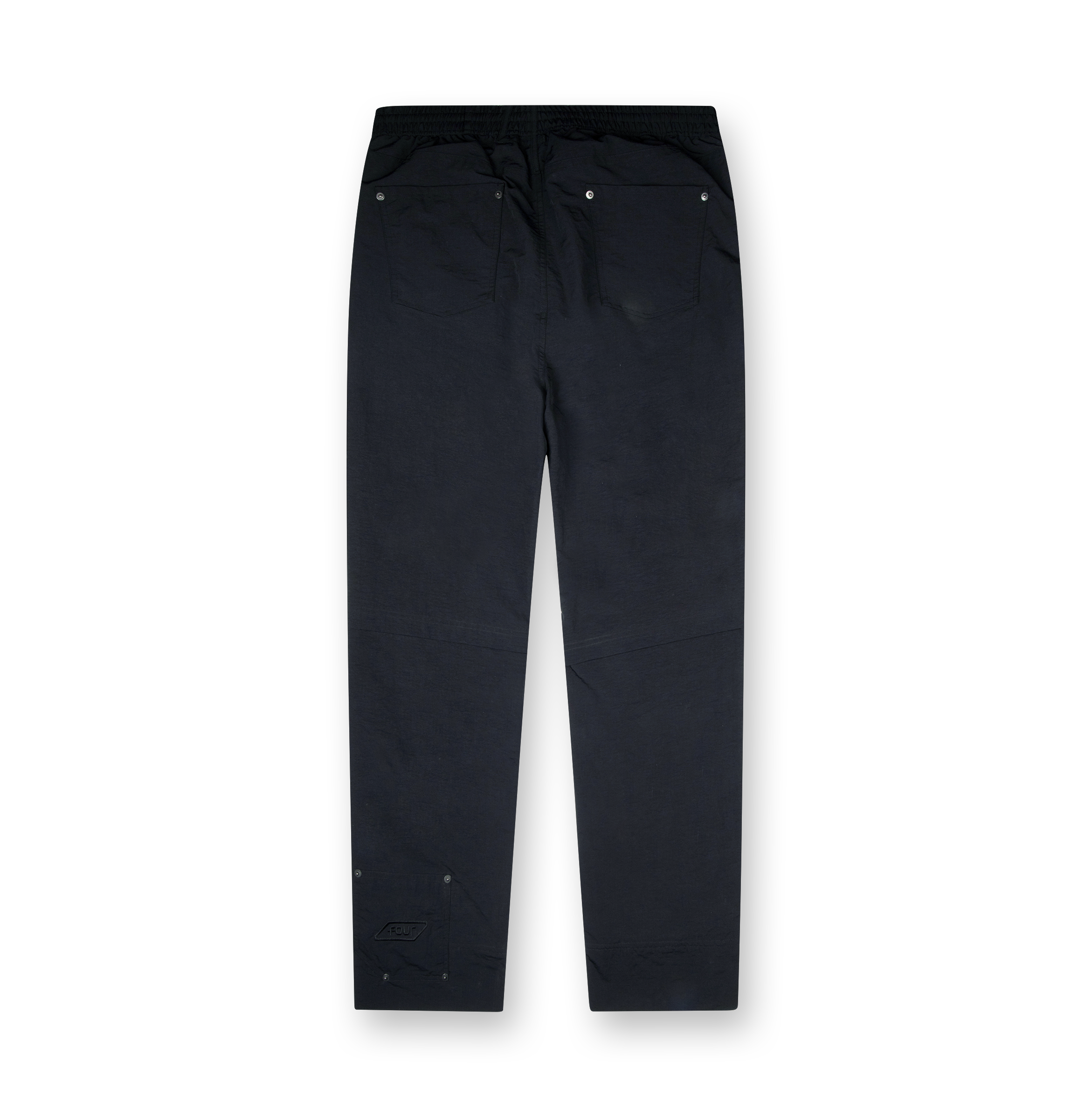 Square Logo Double Layered Pants Black