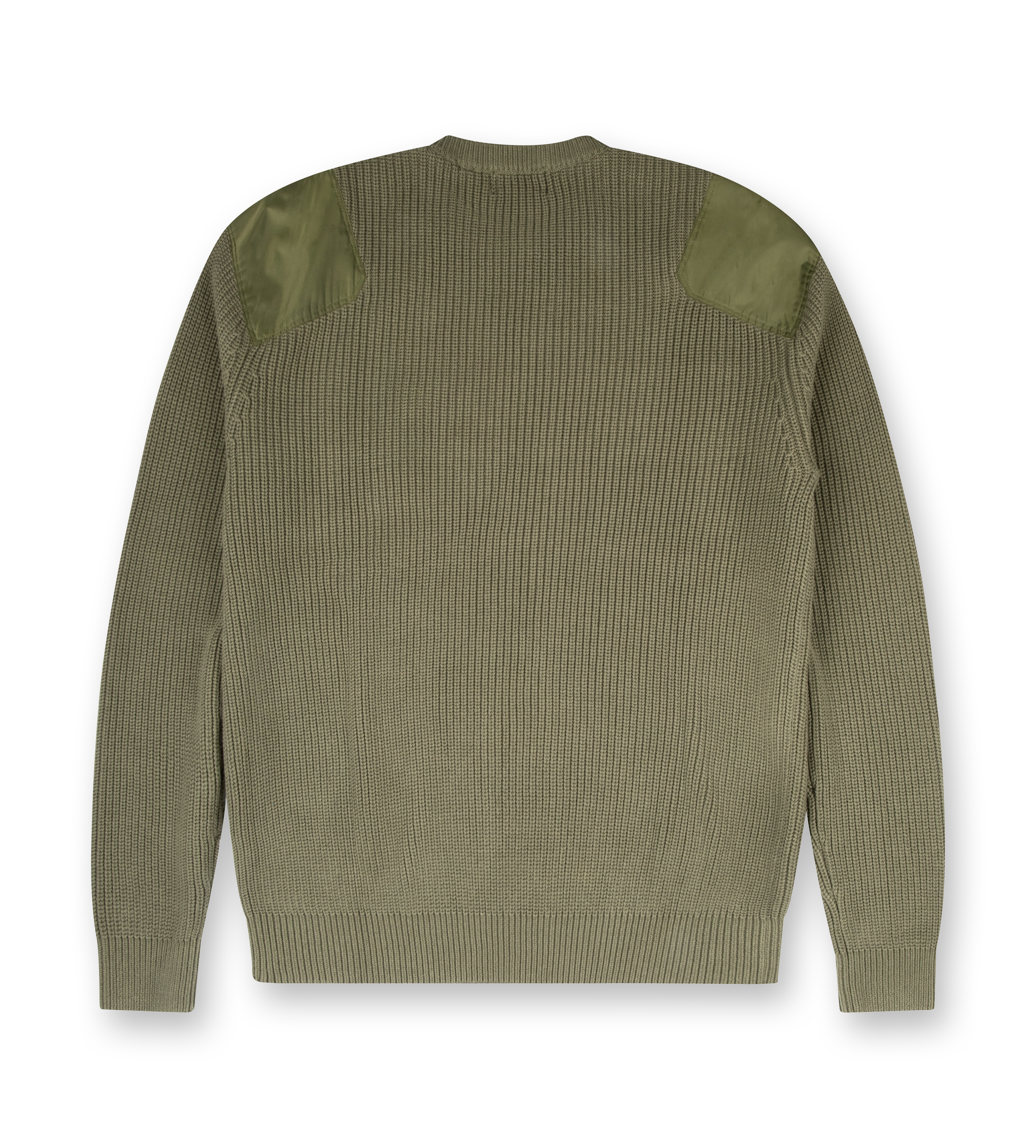 Logo Knitted Crewneck Nylon Moss Green