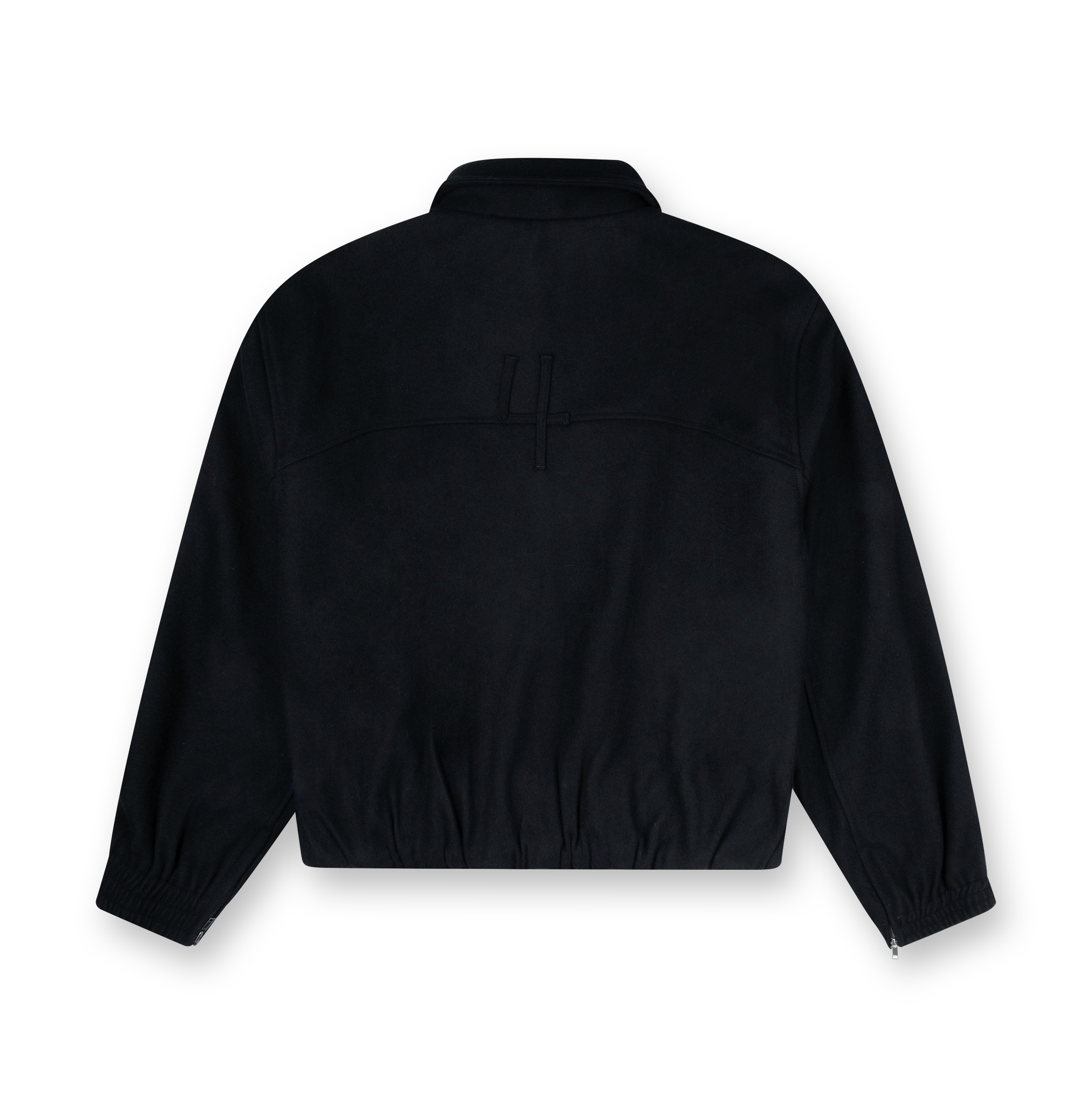 Logo Wool Square Jacket Black