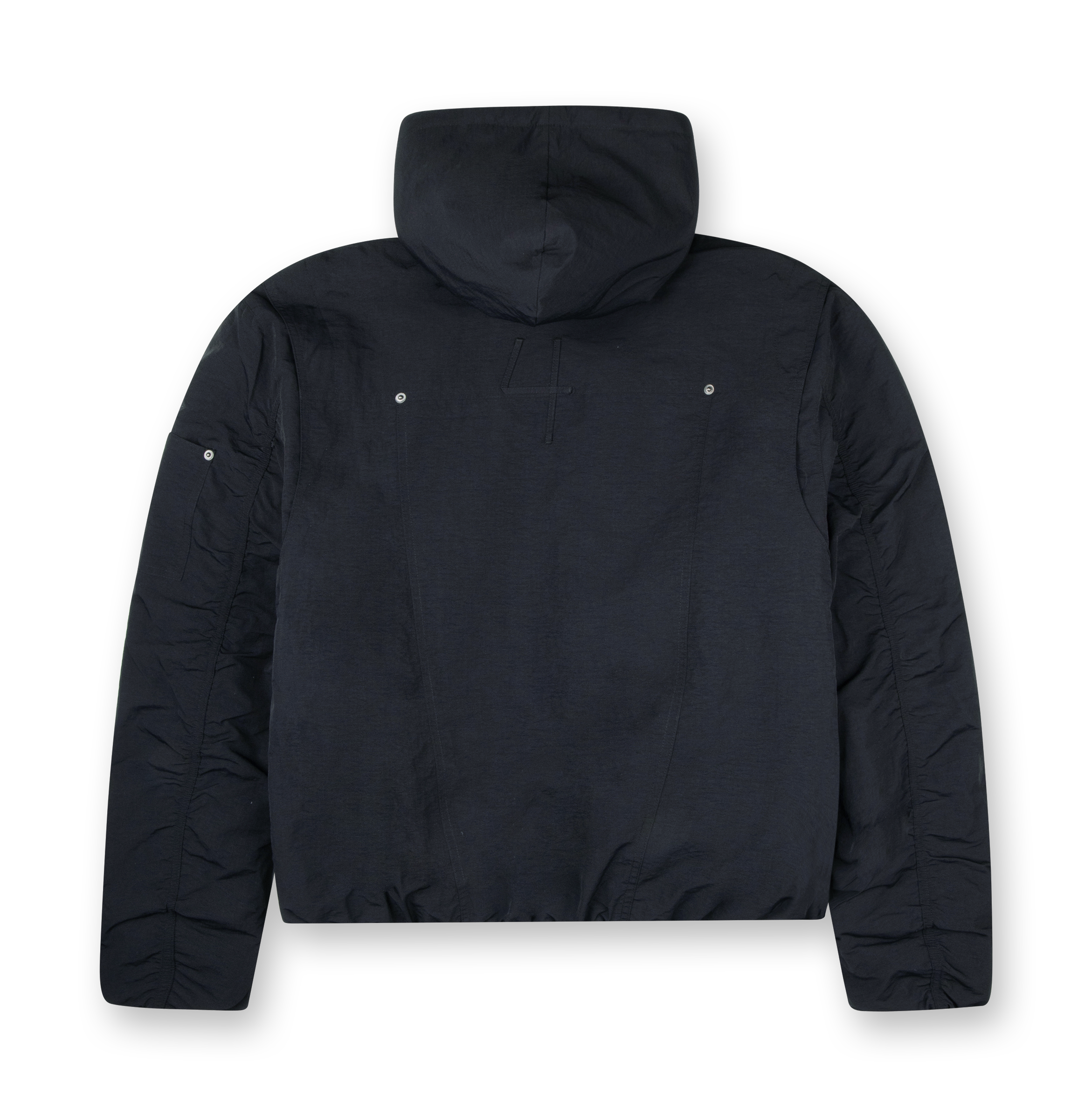 Square Logo Double Layered Jacket Black