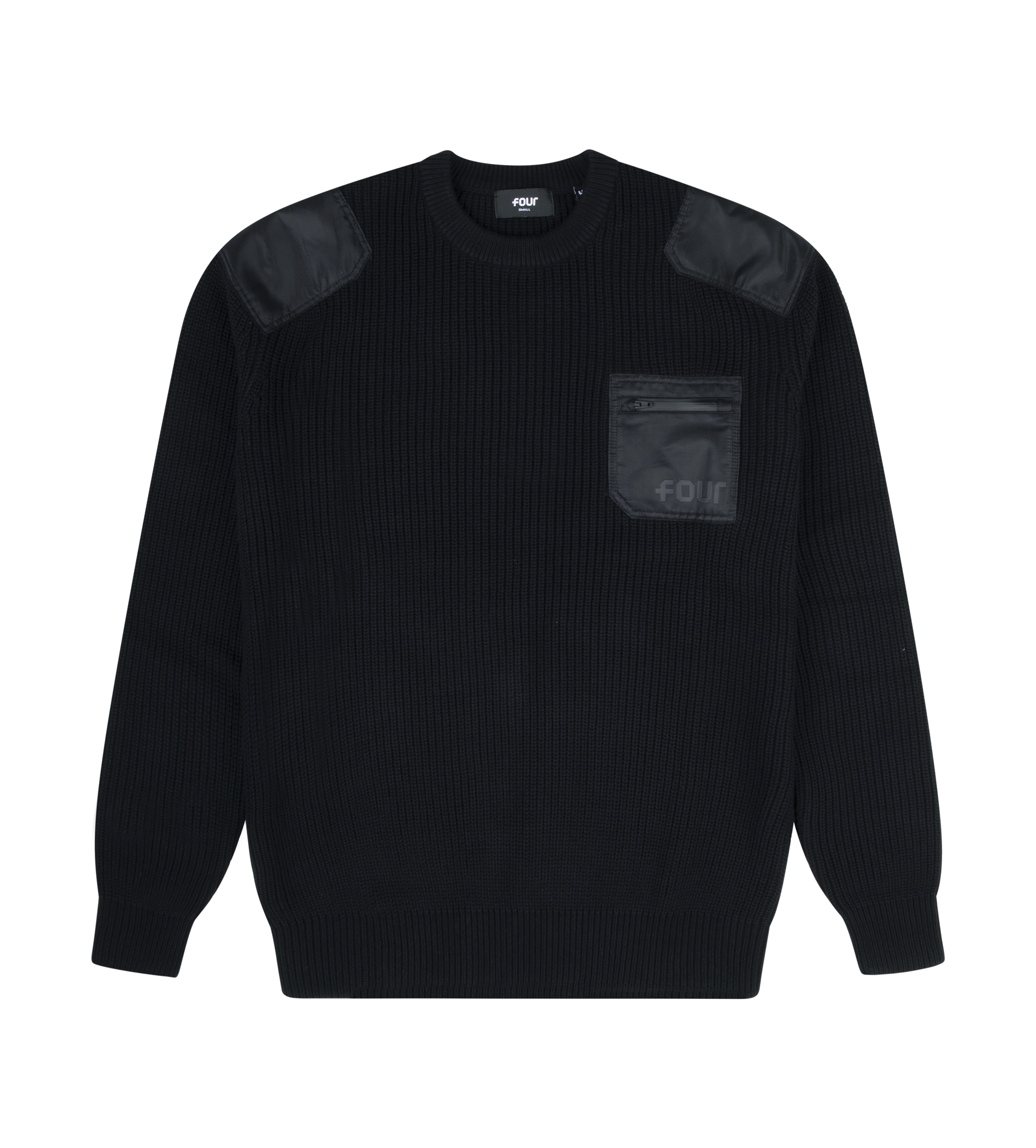 Logo Knitted Crewneck Nylon Black