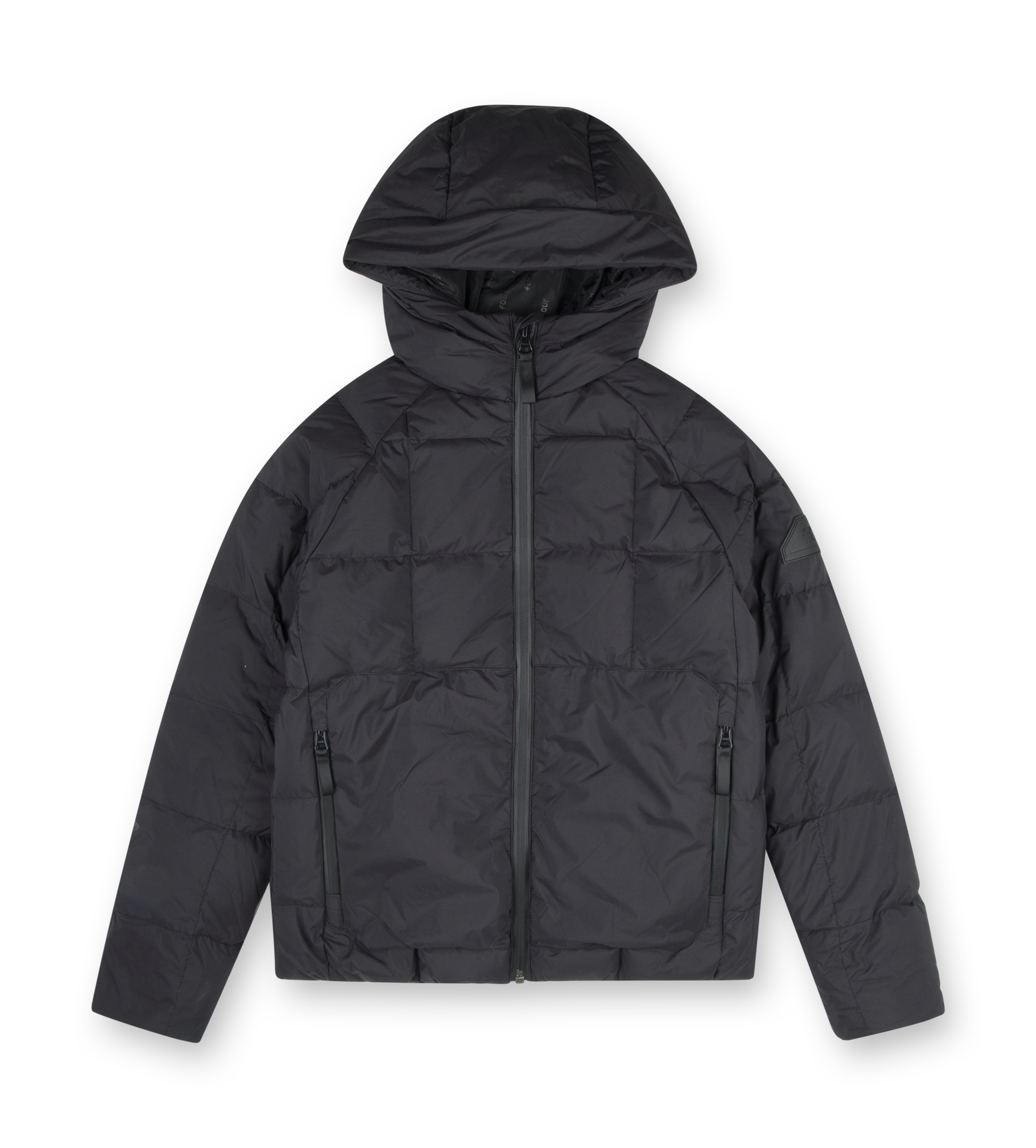 Square Logo Puffer Jacket Black