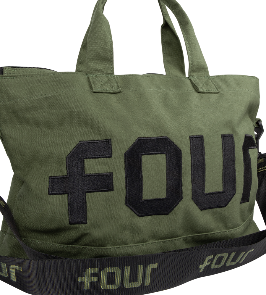 Logo Embroidery Shopper Medium Army Green