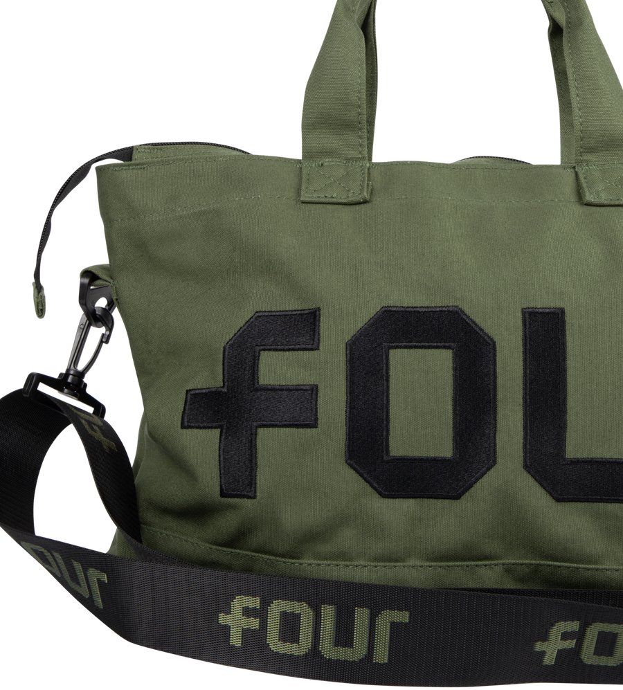 Logo Embroidery Shopper Small Army Green