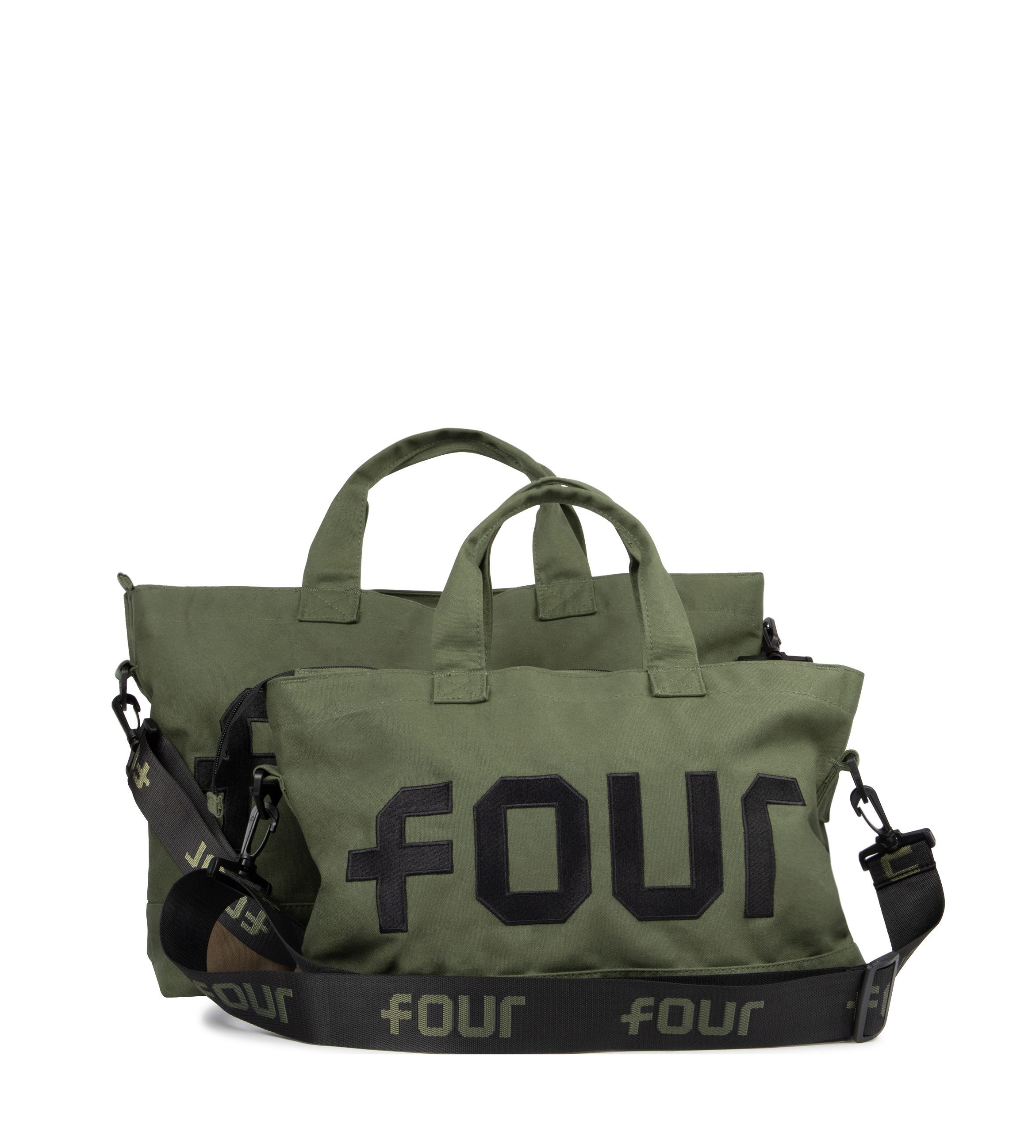 Logo Embroidery Shopper Small Army Green