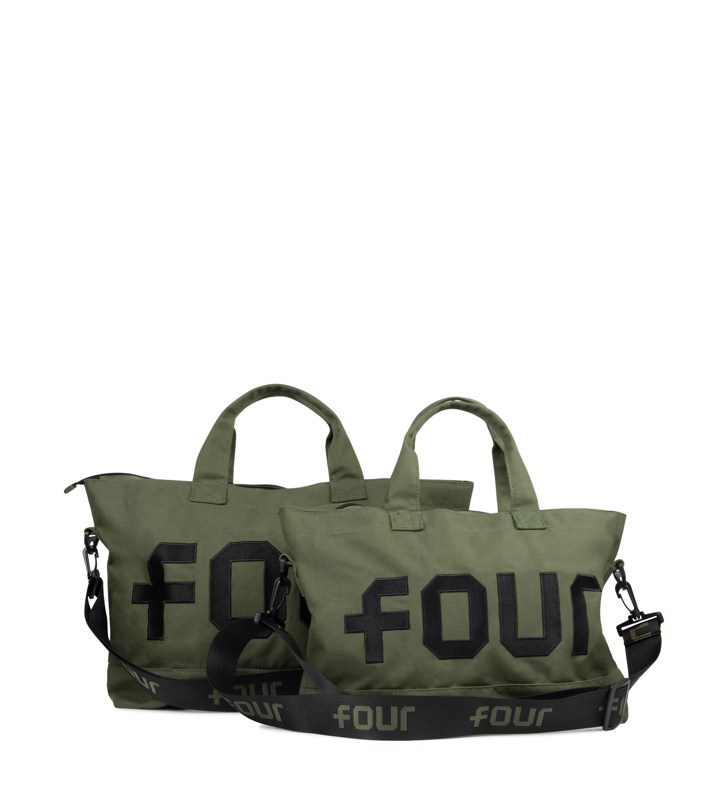 Logo Embroidery Shopper Medium Army Green