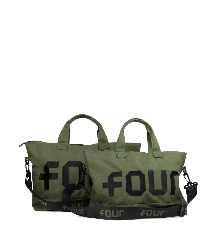 Logo Embroidery Shopper Army Green