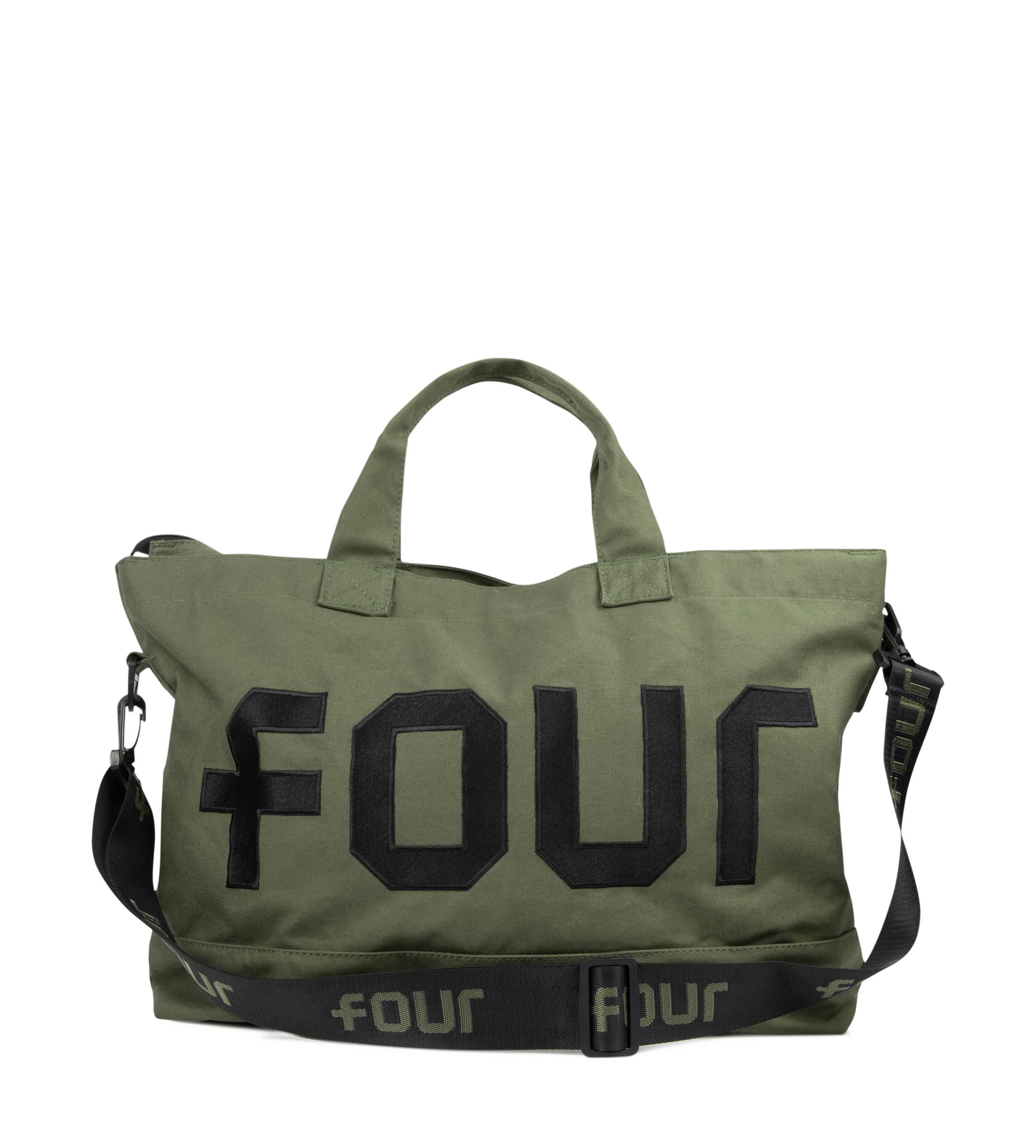 Logo Embroidery Shopper Medium Army Green