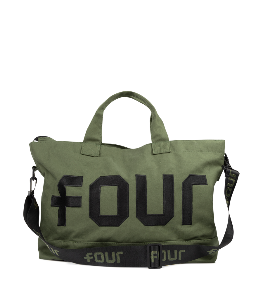Logo Embroidery Shopper Medium Army Green