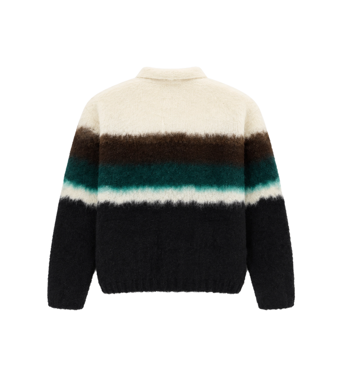 Chusen-geverfde gebreide cardigan multikleur