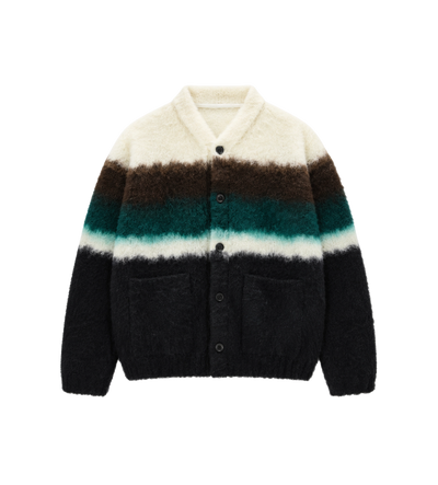 Chusen-geverfde gebreide cardigan multikleur