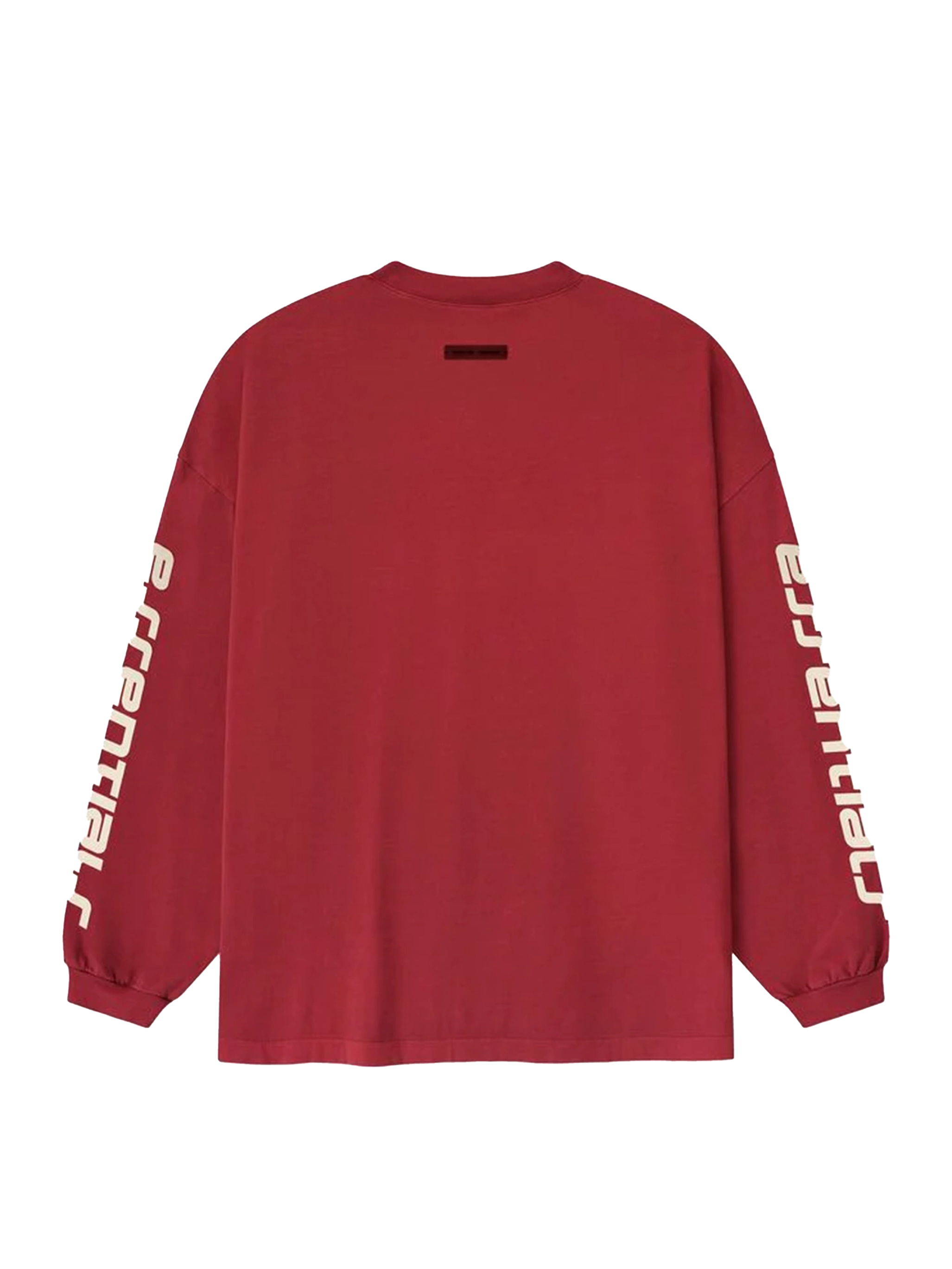 Fear of God Essentials 90s Long Sleeve Tee in Crimson