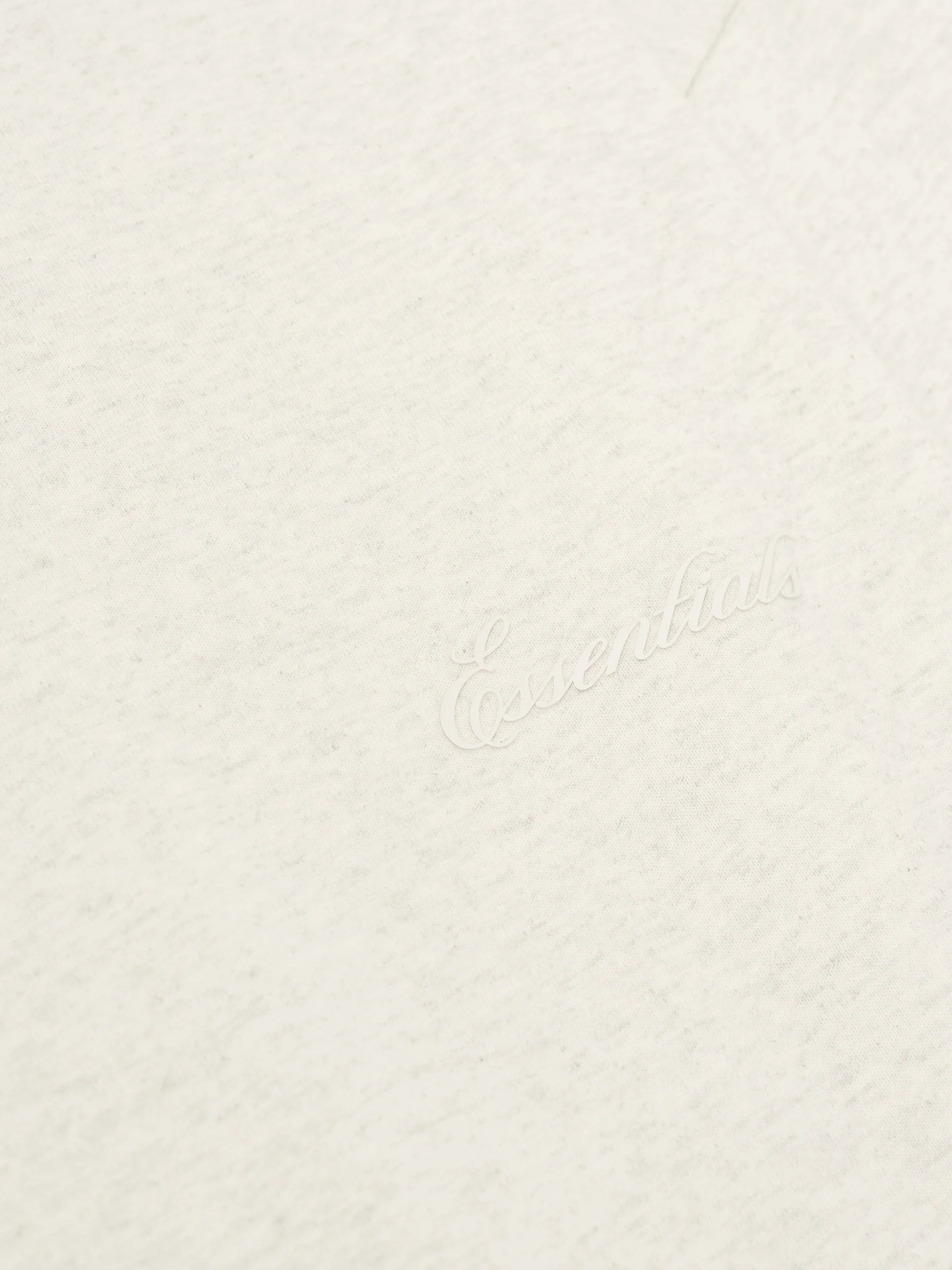 Fear of God Essentials Embroidered Classic Long Sleeve Tee in Oatmeal Heather