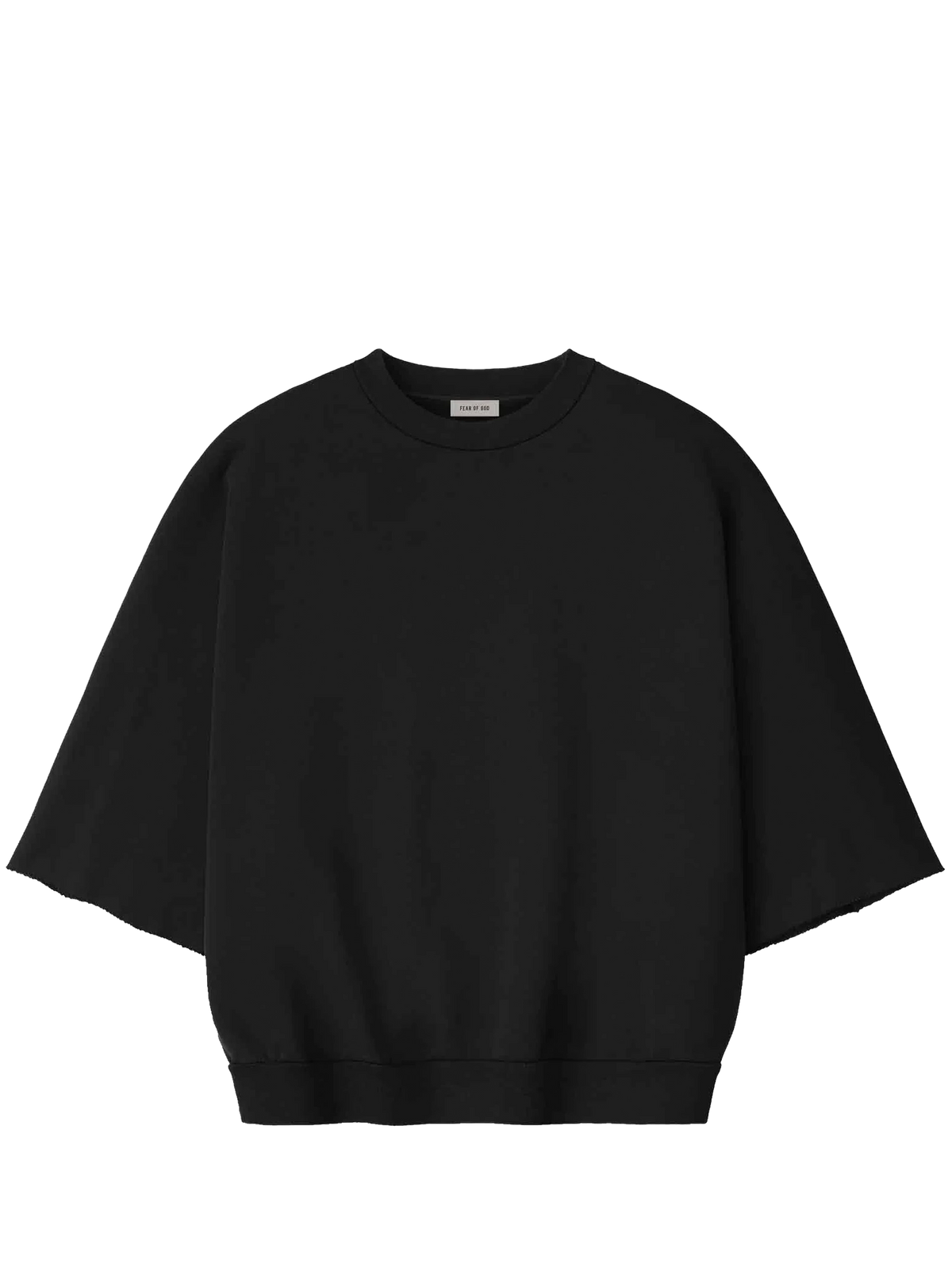 Cut Sleeve Sweatshirt in Black