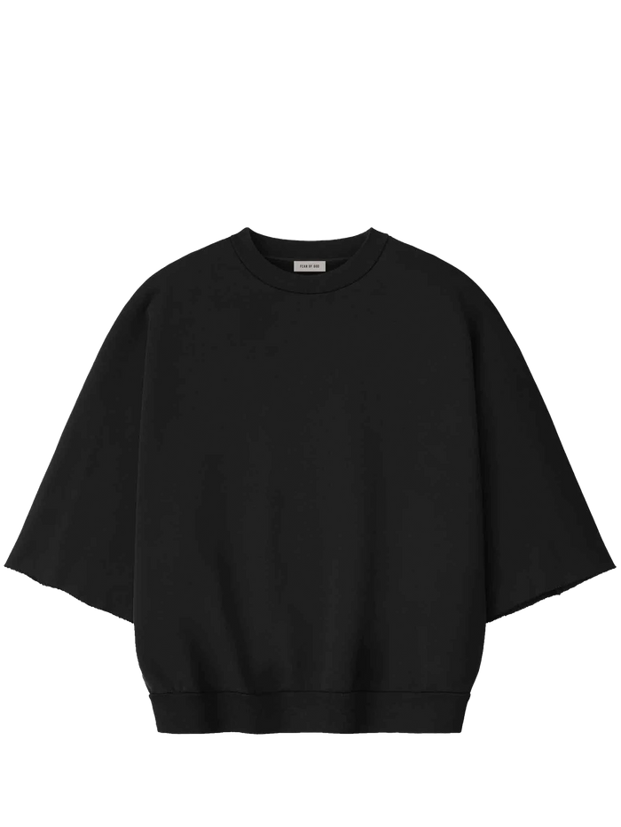 Cut Sleeve Sweatshirt in Black