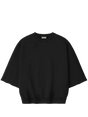 Cut Sleeve Sweatshirt in Black