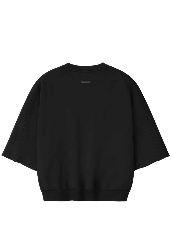 Cut Sleeve Sweatshirt in Black