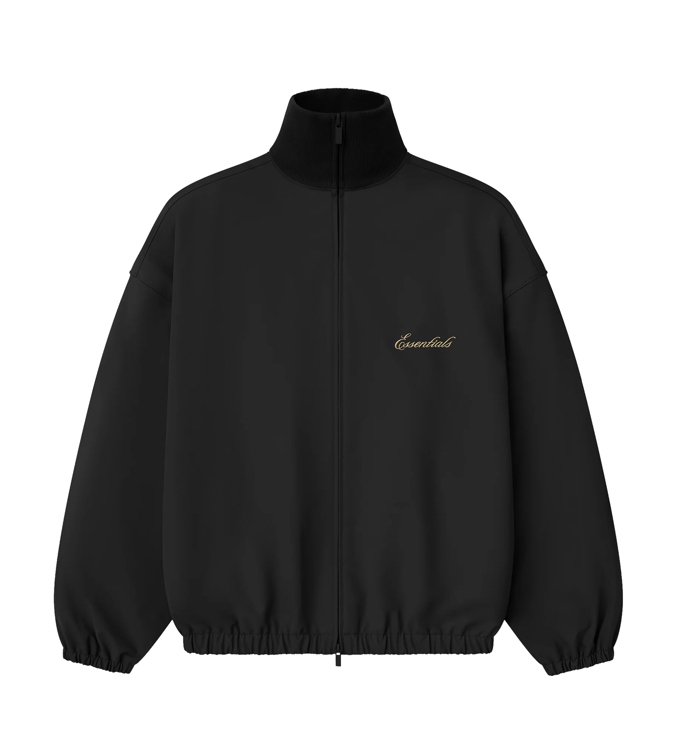 Fear of God Essentials Signature Track Jacket in Vintage Black